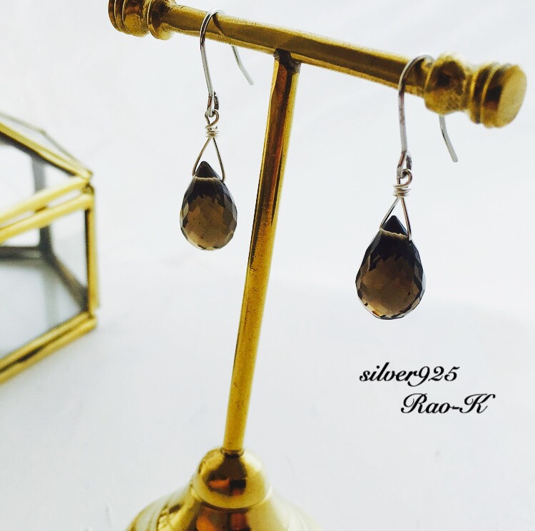 ✨silver925スモーキークォーツのピアス/イヤリング