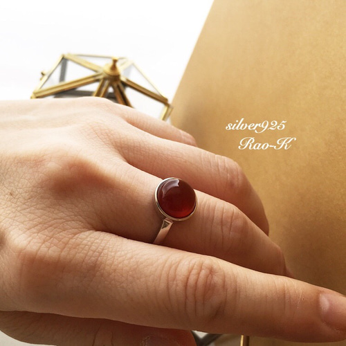 カーネリアン シルバー925 リング レッドカーネリアンリング シルバー925 | Roloshop BASE店