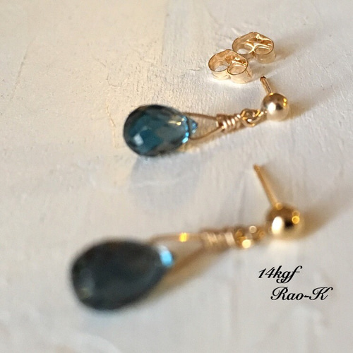 Supple（ロンドンブルートパーズピアス）14kgf | M'skyy