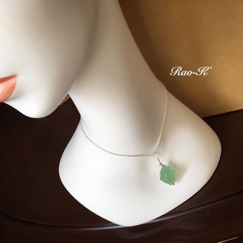 ✨グリーンフローライトのペンダントトップ/シルバー ネックレス ✨グリーンフローライトのペンダントトップ/シルバー ネックレス