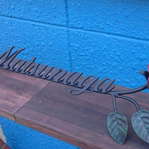 受注製作】国産☆ アイアン製 豪華な薔薇の表札 スリーローズ バラ  