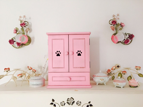 國產☆優質寵物佛壇S定制仿古粉色寵物壇擺件粉色家具紀念盒 第2張的照片