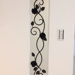 アイアン薔薇 フィックスフェンス/鉄製スリット/バラ門柱内側面格子外壁装飾 国産☆アイアン製 薔薇 フィックス フェンス 鉄製スリット バラ