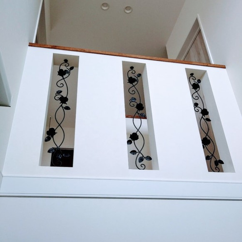 国産☆アイアン薔薇の装飾パネル 110cm鉄製バラスリットアンティーク調 面格子 国産☆アイアン製 薔薇 フィックス フェンス 鉄製スリット バラ