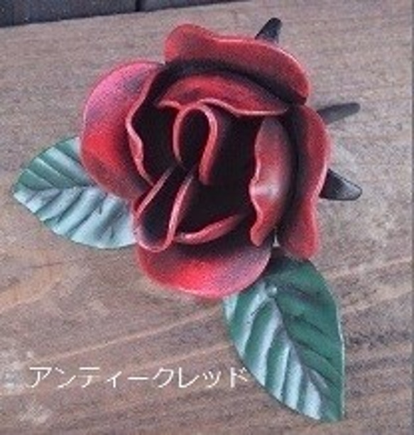 【受注製作】国産☆ アイアン製 薔薇のカーテンホルダー ローズ タッセル 鉄製 アンティーク調 バラの家 フック 6枚目の画像