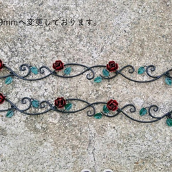 国産☆アイアン薔薇の壁飾り W150cm 鉄製 窓飾りローズ ウォールデコアンティーク調バラ装飾 7枚目の画像