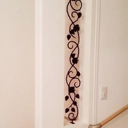 薔薇の装飾パネル アイアン製 W90cm 高級 装飾 スリット 屋外 面