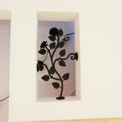 アイアン薔薇 フィックスフェンス/鉄製スリット/バラ門柱内側面格子外壁装飾 国産☆アイアン製 薔薇 フィックス フェンス 鉄製スリット バラ 門柱