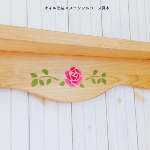 アンティーク ラック 小物置き 棚 飾り棚 ローズ フレンチ カントリー バラ 受注制作】国産☆木製 特注デザイン☆薔薇のシェルフローズ