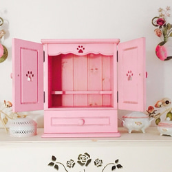 國產☆豪華寵物祭壇M號特製仿古粉色寵物祭壇配件紀念盒粉色家具 第1張的照片