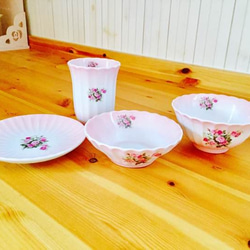 陶器 薔薇のボウル 小鉢 ローズピンク 雑貨 和食器 洋食器 4枚目の画像
