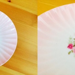 陶器 薔薇のプレート 小皿 ピンクローズ 薔薇柄 和食器 洋食器 2枚目の画像
