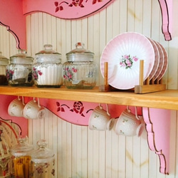 陶器 薔薇のプレート 小皿 ピンクローズ 薔薇柄 和食器 洋食器 3枚目の画像