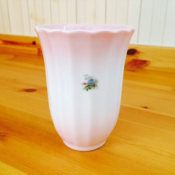 陶器 薔薇のフリーカップ ローズピンク和食器 ペン立て 箸立て 2枚目の画像