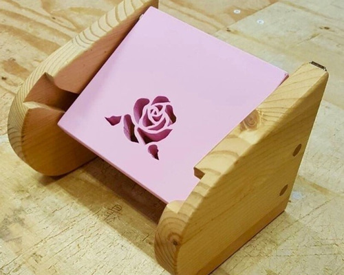 薔薇のトイレペーパーホルダー 特注 キャンディピンク カントリー