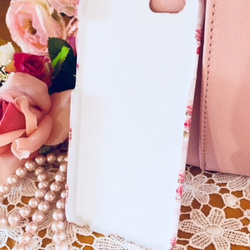 iPhone専用 アイフォンカバー 薔薇柄 スマホ ハードカバー  エレガントローズ アンティーク調 ピンク 5枚目の画像