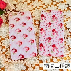 iPhone専用 アイフォンカバー 薔薇柄 スマホ ハードカバー  エレガントローズ アンティーク調 ピンク 8枚目の画像