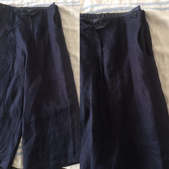 紺麻パンツ 1枚目の画像