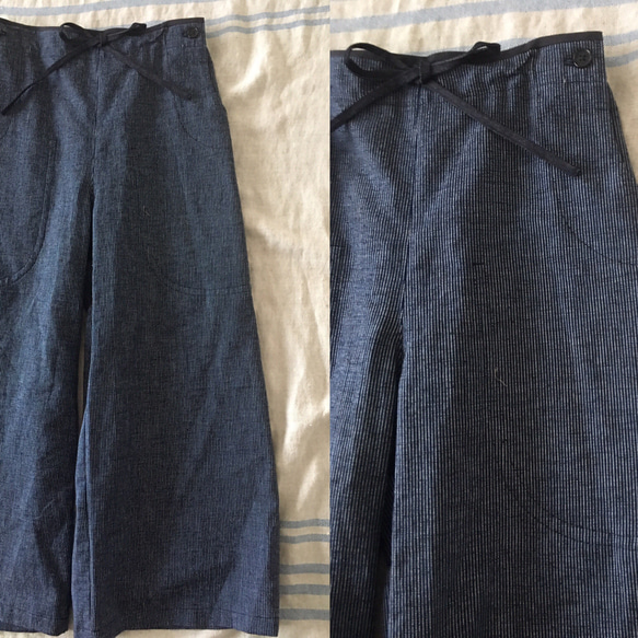 ストライプ生地パンツ 1枚目の画像
