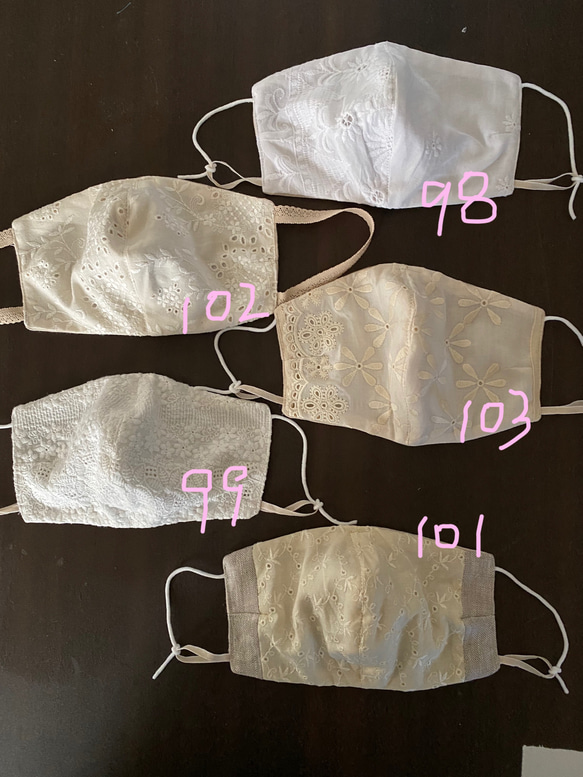 新作　マスク　布マスク　ハンドメイドマスク　3  (700円) マスク　teninabed  10inabed 1枚目の画像