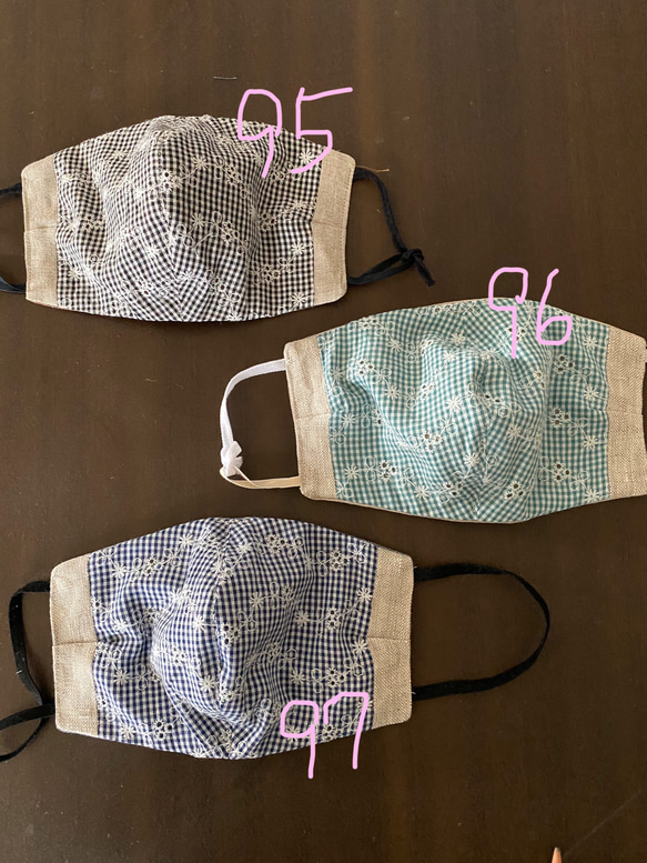 新作　マスク　布マスク　ハンドメイドマスク　3  (700円) マスク　teninabed  10inabed 2枚目の画像