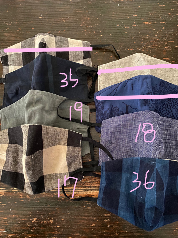 マスク　布マスク　ハンドメイド マスク　4(650円)  teninabed  10inabed 2枚目の画像