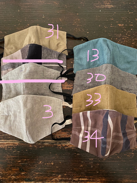 マスク　布マスク　ハンドメイド マスク　4(650円)  teninabed  10inabed 3枚目の画像