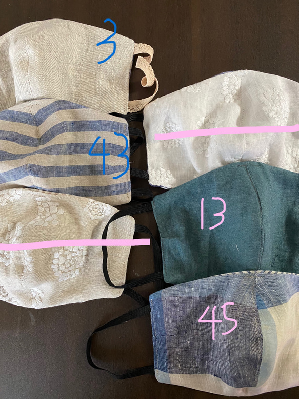 マスク　布マスク　ハンドメイド マスク　4(650円)  teninabed  10inabed 4枚目の画像