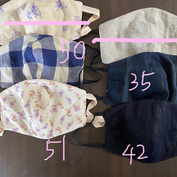 マスク　布マスク　ハンドメイド マスク　4(650円)  teninabed  10inabed 5枚目の画像