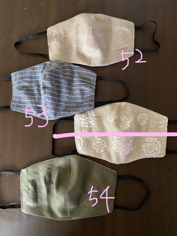 マスク　布マスク　ハンドメイド マスク　4(650円)  teninabed  10inabed 6枚目の画像