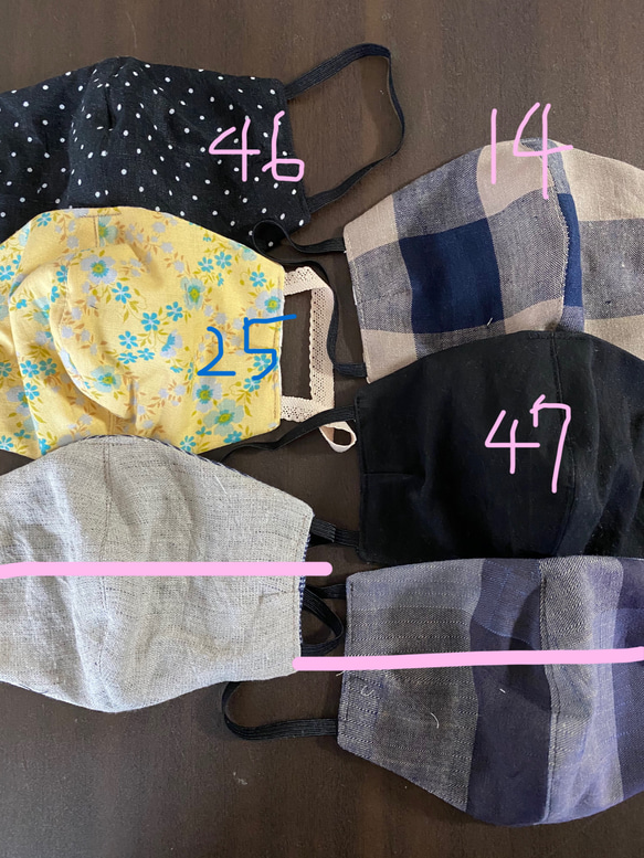 マスク　布マスク　ハンドメイド マスク　4(650円)  teninabed  10inabed 7枚目の画像