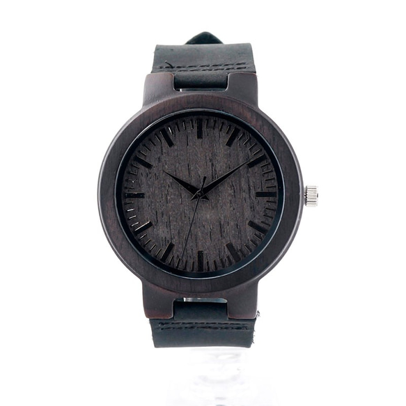 温もりある天然木製 腕時計 ウッド ハンドメイド<0021> 2枚目の画像