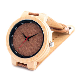温もりある天然木製 腕時計 ウッド ハンドメイド<0291> 1枚目の画像