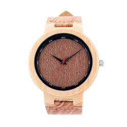 温もりある天然木製 腕時計 ウッド ハンドメイド<0291> 2枚目の画像