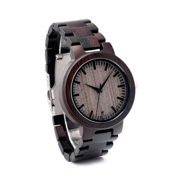 温もりある天然木製 腕時計 ウッド ハンドメイド<0311> 1枚目の画像