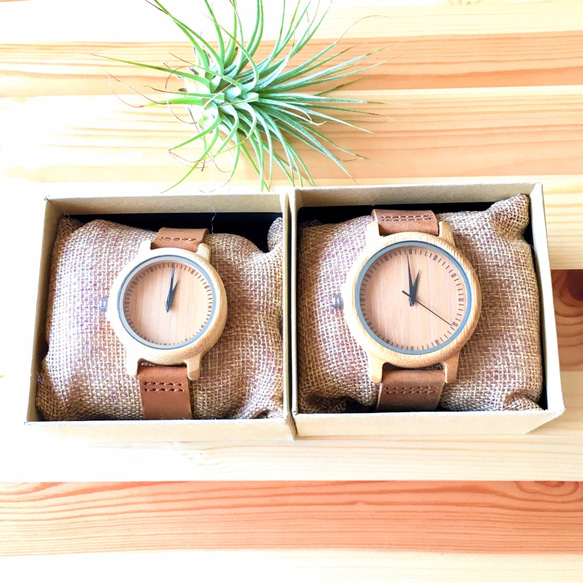 夏の福袋 2点セット サマーセール☆涼しさあふれる贈り物 木製 腕時計  <1141> 5枚目の画像