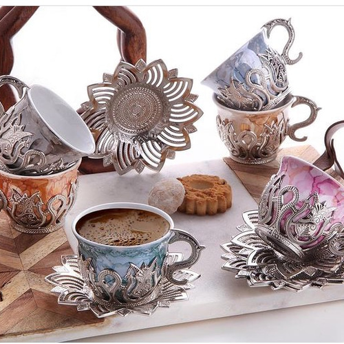 トルココーヒーカップ6客セット マーブル柄 ティーカップ Alii 通販 