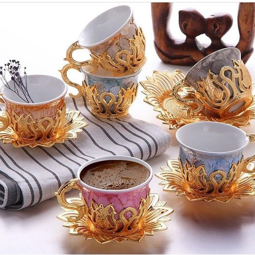 トルココーヒーカップ6客セット マーブル柄 ティーカップ Alii 通販 