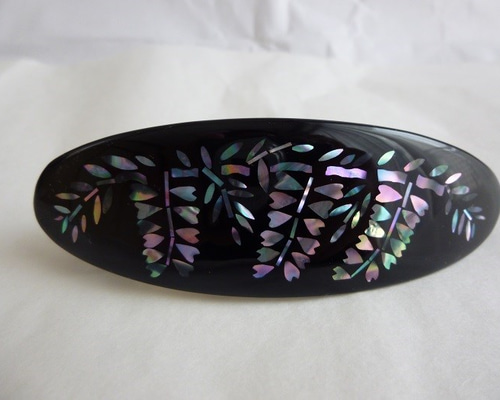 螺鈿　バレッタ raden_barrette_dragonfly-