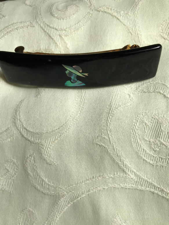 螺鈿　バレッタ raden_barrette_-