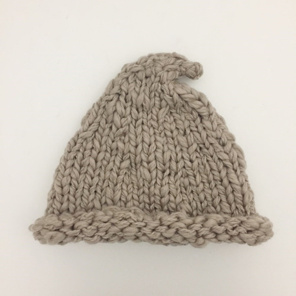 ニット帽”マカロン”（糸の太さ1.5倍、先っちょ曲げ） 2枚目の画像