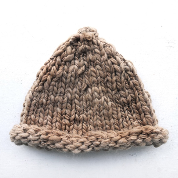 ニット帽”マカロン”(糸の太さ1.5倍、先っちょ控えめ) 3枚目の画像