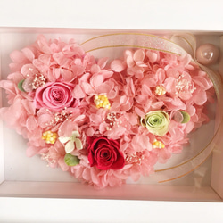 幸せ運ぶプリザーブドフラワー&紫陽花ピンク 4枚目の画像