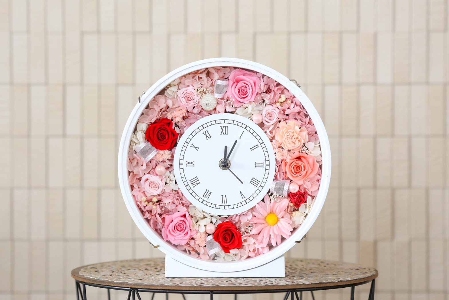 ピンクの花時計