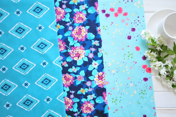 生地 Lantana Teal  -ART GALLERY FABRICS　-Mediterraneo 5枚目の画像