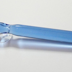 Color 硬質ガラスペン　ライトブルー + リングペンレスト 3枚目の画像