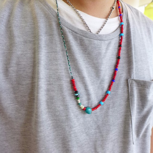 ホワイトハーツ ロングネックレス ターコイズ ホワイトハーツ