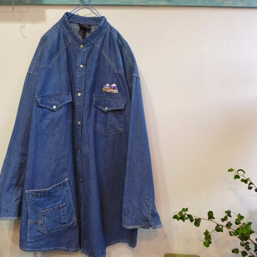 新品　mystic ai no de okayamaカバーオール　デニムシャツ ai no de】okayama カバーオール | mystic(ミスティック