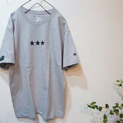 <追加制作>　Champion X  a look on books 3star Tee　<3starC>　gry 1枚目の画像