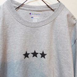 <追加制作>　Champion X  a look on books 3star Tee　<3starC>　gry 2枚目の画像